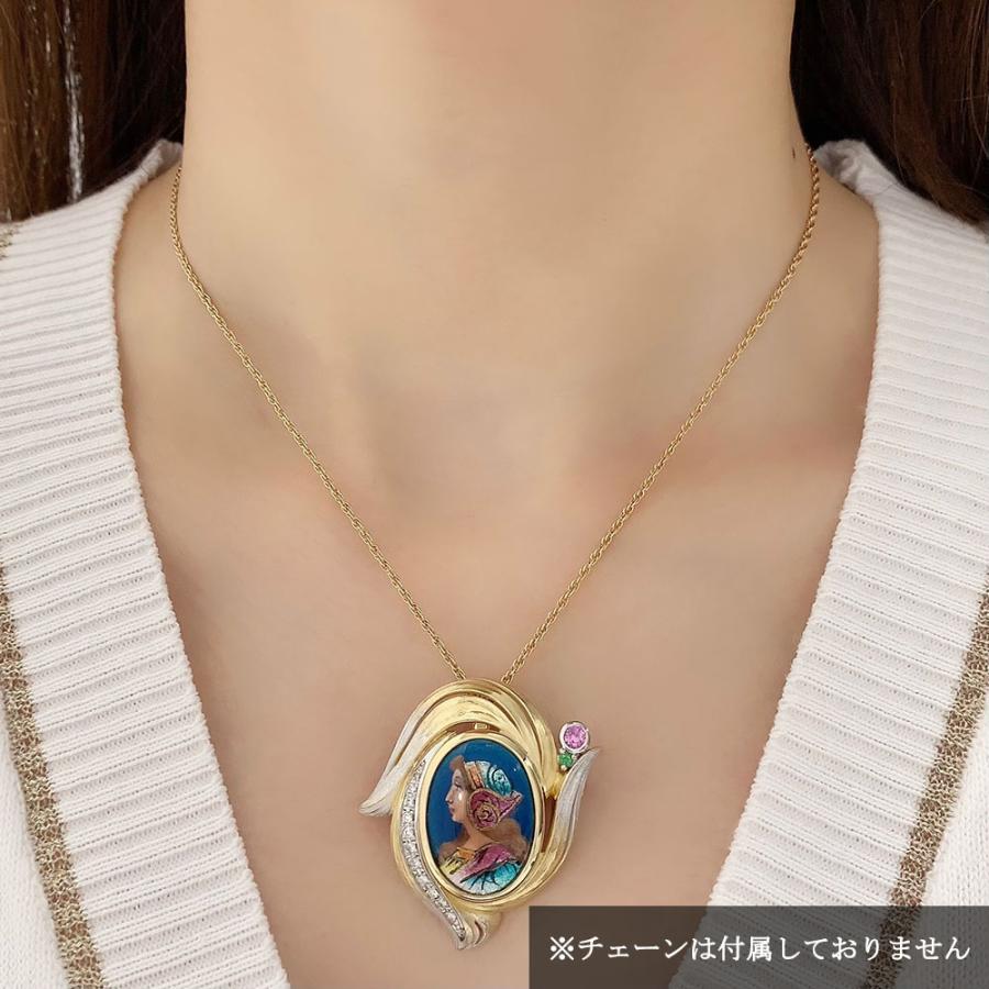 梶 光夫 ブローチ エマイユ MITSUO KAJI ペンダントトップ エマーユ