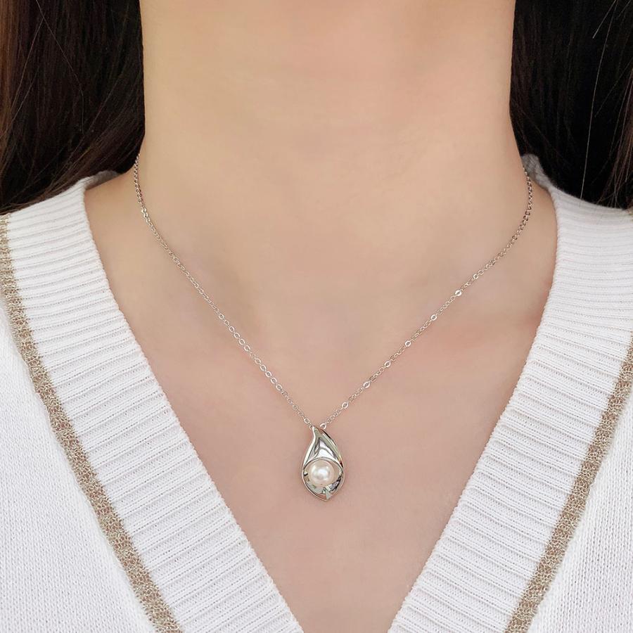 TASAKI（タサキ） ネックレス 田崎 あこや真珠 6.4mm SV シルバー 洗浄