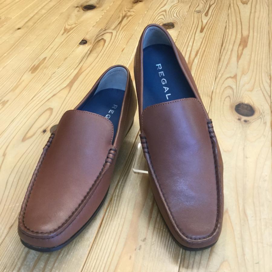 REGAL（リーガル） 56HR メンズ 靴 スリッポン ブラウン ロングノーズ