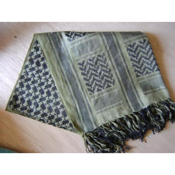 アフガンストール アラブストール シュマーグ アラブスカーフ オリーブ