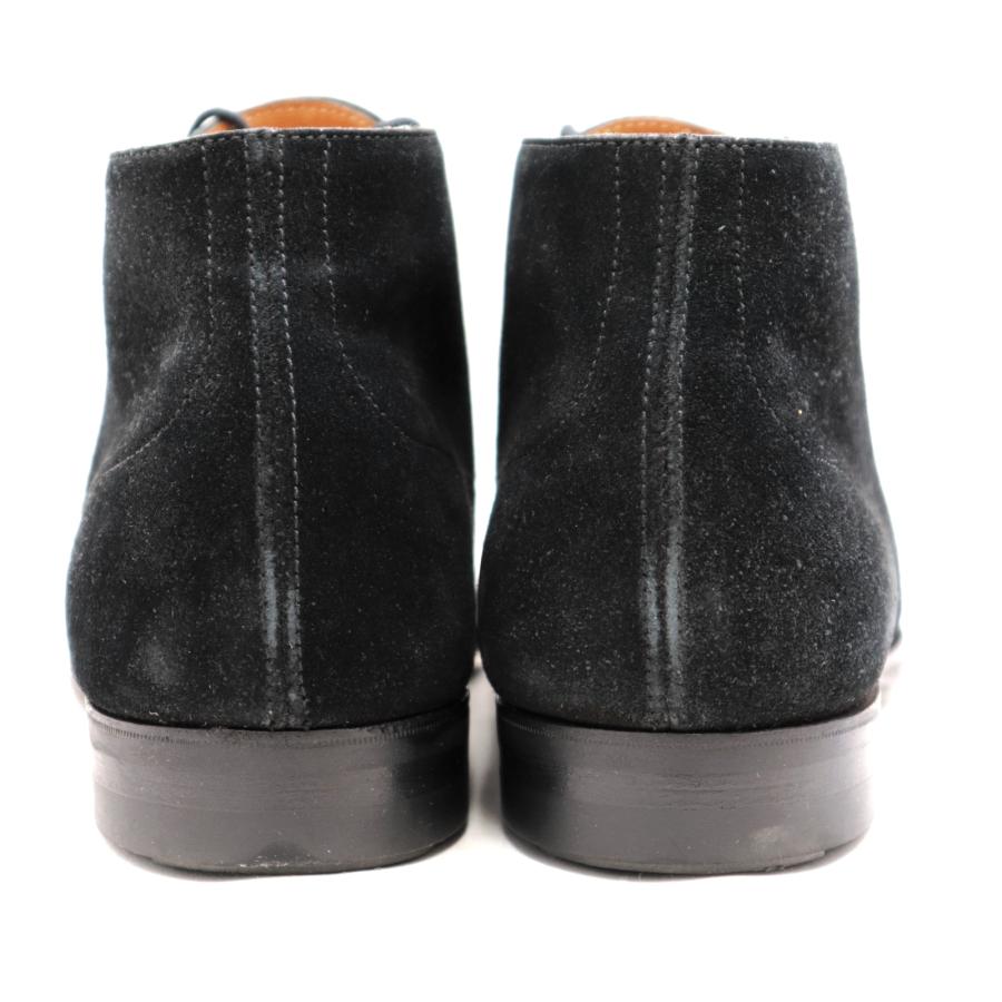 エドワードグリーン スエードチャッカブーツ メンズ 黒 6.5 #606