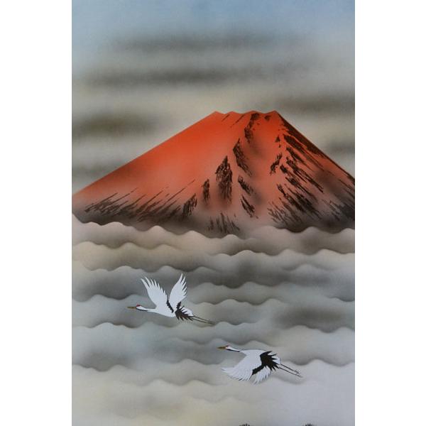 掛軸 赤富士 東村 (掛け軸 尺五立) 幅54.3cm×丈185cm : 大瑠堂 - 通販