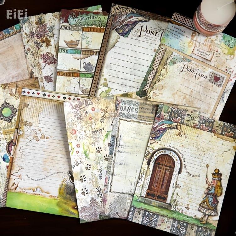 素材紙ブック 50頁 両面印刷 大判サイズ 海外 コラージュ素材 華やか