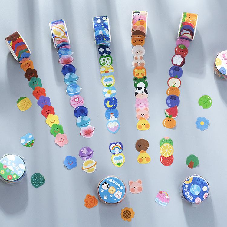 即日出荷/海外マスキングテープ 1枚ずつ剥がせる 透ける 書ける ◇全10