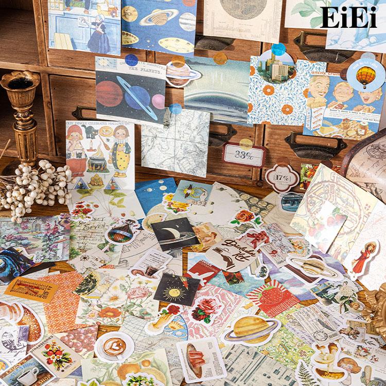 大容量 シール詰め合わせ セット 100点 3種素材 フレークシール シール