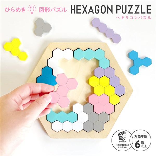 シルバーバック 木製！ひらめき 図形パズル HEXAGON PUZZLE