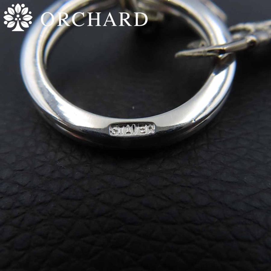 シルバー925 キーリング キーチェーン キーホルダー クロス フローラル