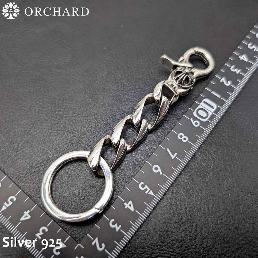 シルバー925 Silver925 キーチェーン クロス ナスカン 喜平チェーン 二