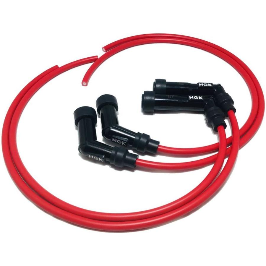 NGK プラグコード・プラグキャップ セット 赤 X2/V2 Z1/Z2/Z750four A4