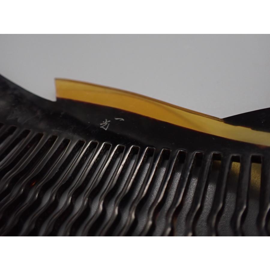 一光作 圧巻の大ぶり本鼈甲螺鈿 櫛 14cm : アンティークフィガロ