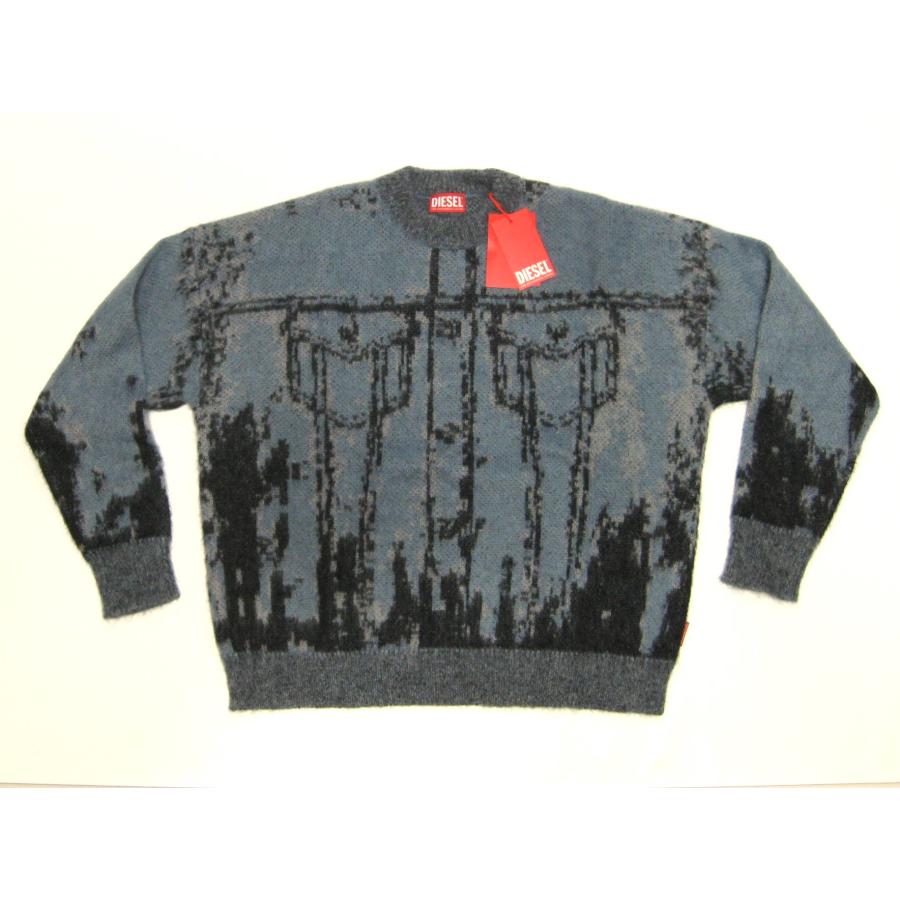 DIESEL（ディーゼル） 売り尽くし！ DIESEL Gジャン柄 モヘア混 丸首