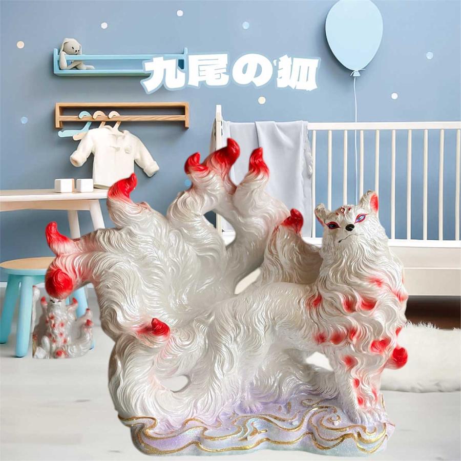 九尾の狐 大Size 置き物 インテリア 屋内 屋外 狐 九尾 プレゼント