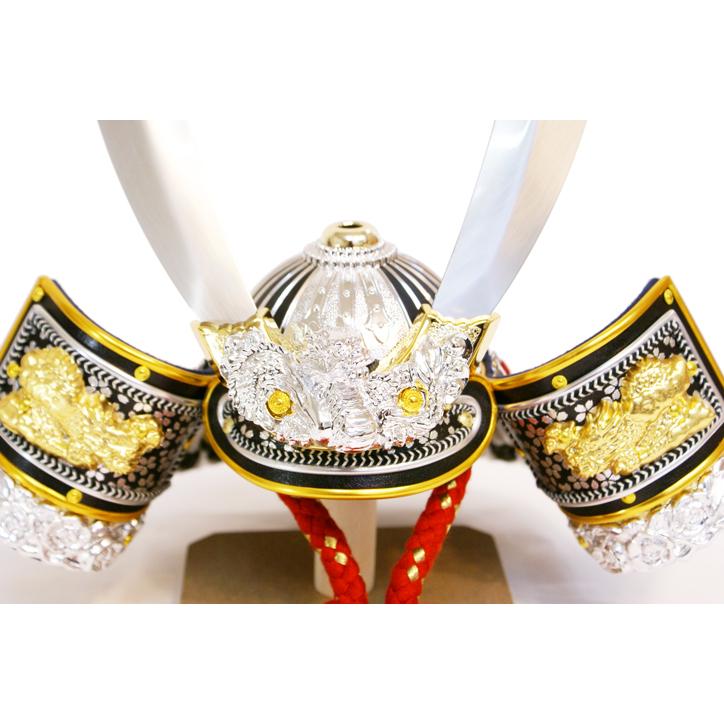 五月人形 コンパクト収納飾り シルバー兜 G1067 おしゃれ : 久月・吉徳