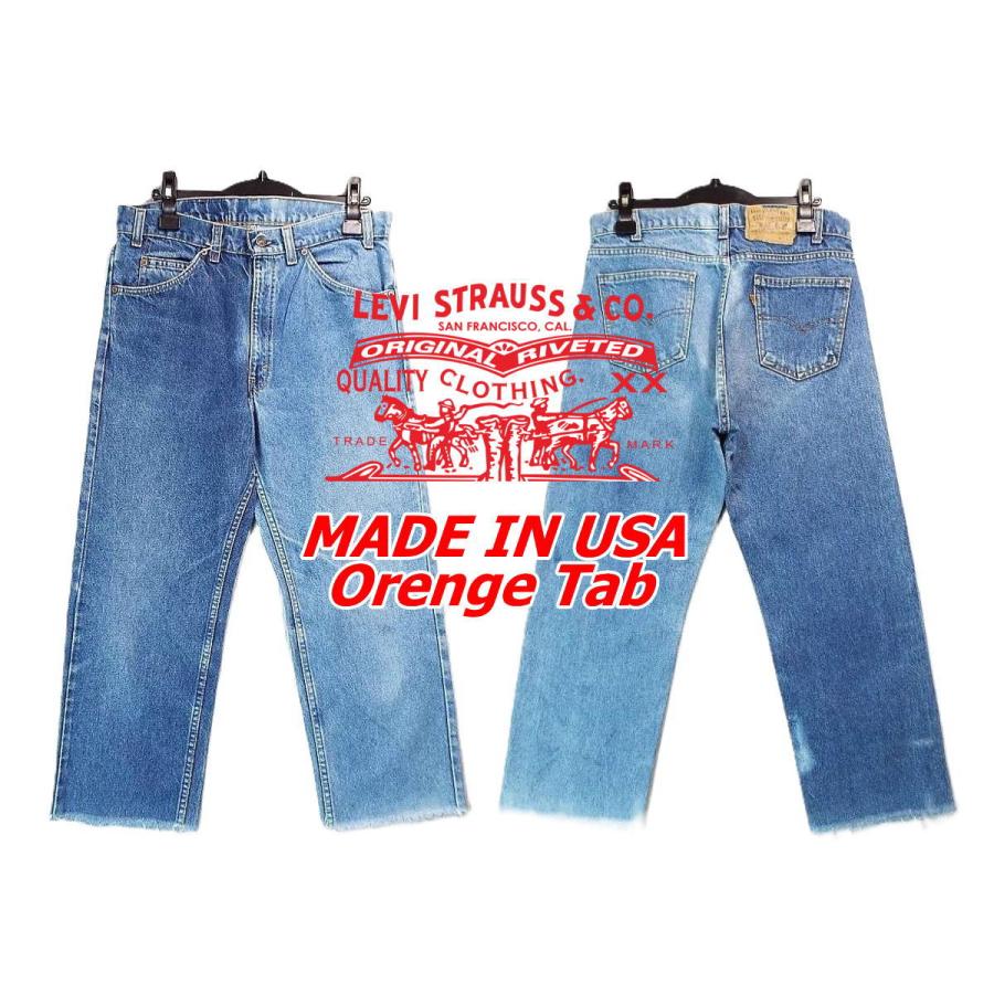 ◎オレンジタブ◎USA製 LEVI'S リーバイス 505 ワイド ストレート