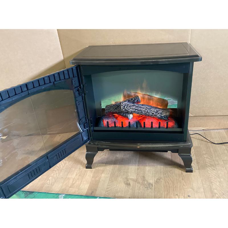 アウトレット077 電気薪ストーブ DS5629 グロスブロンズ /扉の一部分に