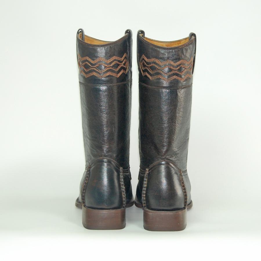 ウエスタンブーツ メンズ 24.5 本革 スクエアトゥ : オオゼキ靴店