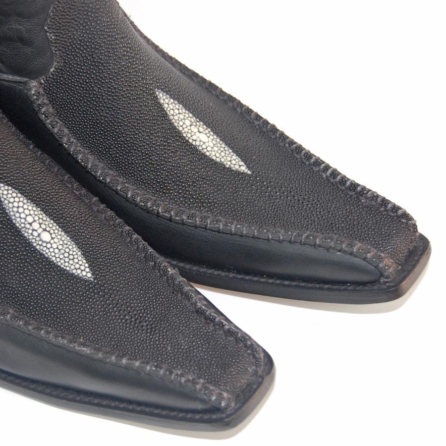 ウエスタンブーツ メンズ 26.5 スティングレイ スクエアトゥ 本革