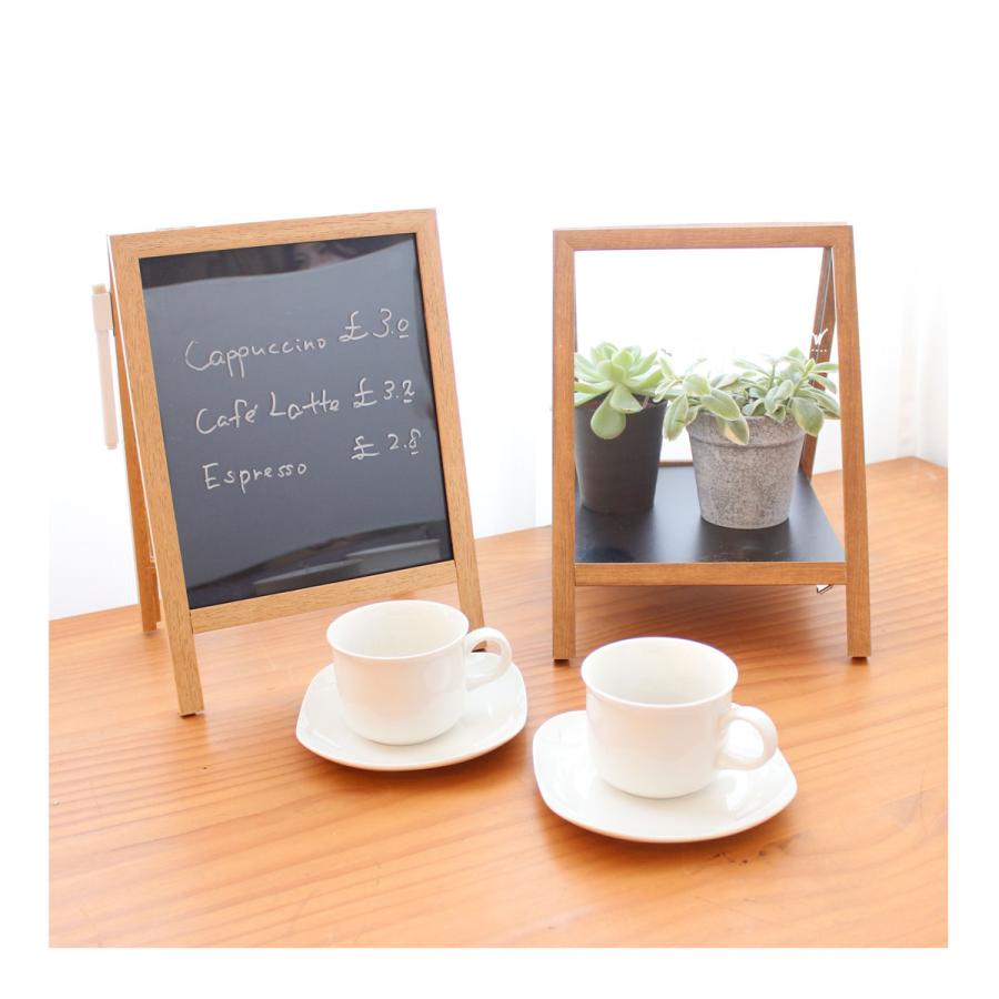 ブラックボード 黒板 ラズ透明ホワイトボード ボード 両面 スタンド 木