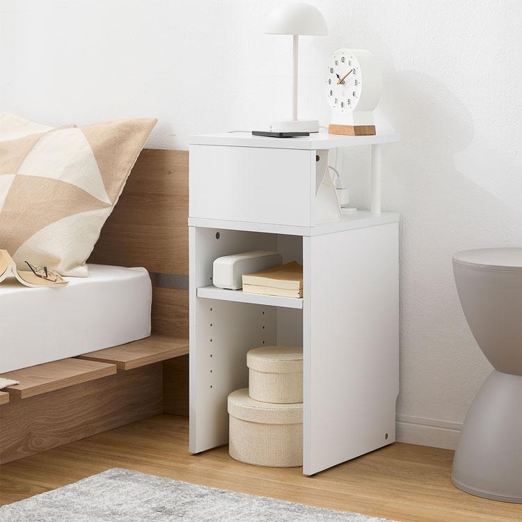 LOWYA（ロウヤ） サイドテーブル テーブル 収納棚 棚 収納 本棚 ベッド