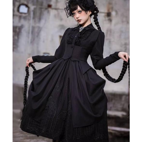 ゴスロリファッション ゴスロリ ゴシック ブラウス のみ 3色 長袖