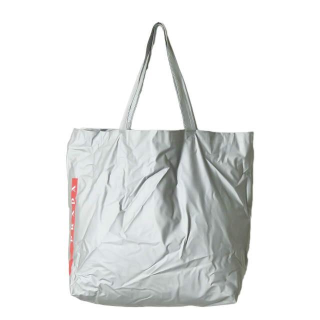 プラダスポーツ PRADA SPORT ナイロントートバッグ グレー ショッパー