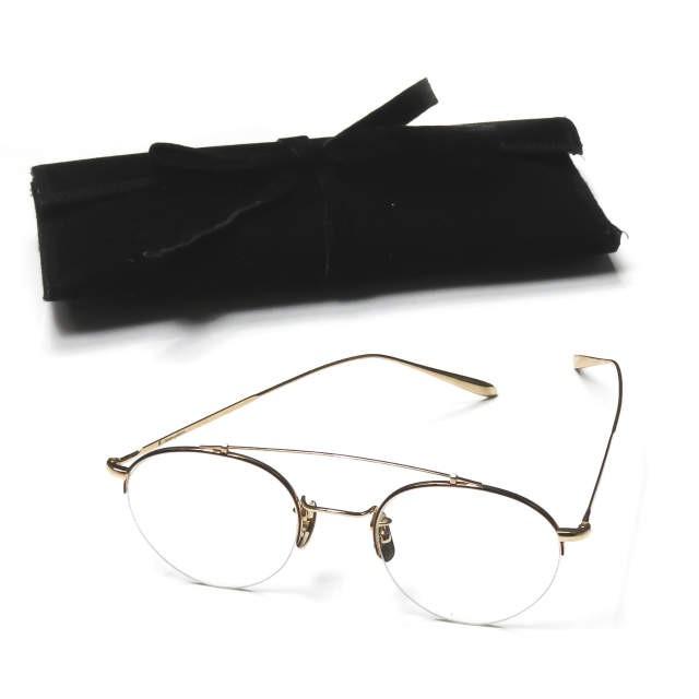 掌 tana-gokoro たなごころ T765 BRGP ラウンド眼鏡 ゴールド/クリア