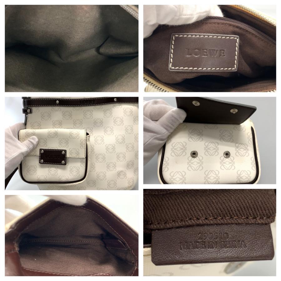 LOEWE（ロエベ） アナグラム ポーチ付き ホワイト 白 PVC ショルダー