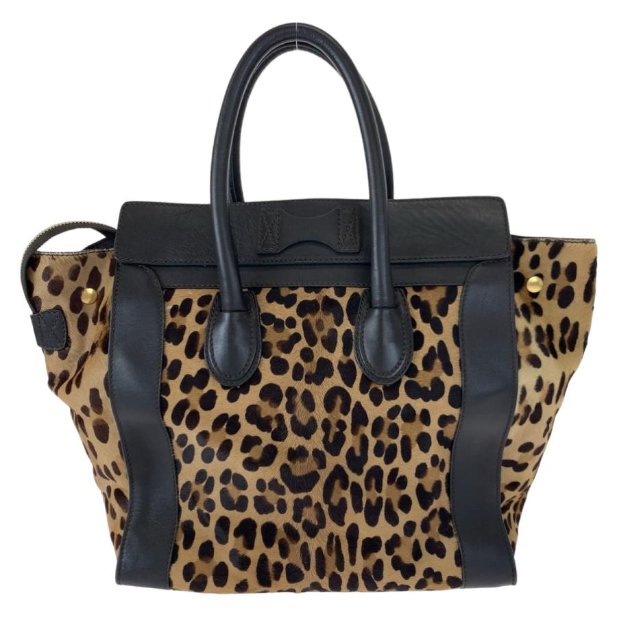 CELINE（セリーヌ） ラゲージ レオパード柄 ヒョウ柄 ブラウン ハラコ