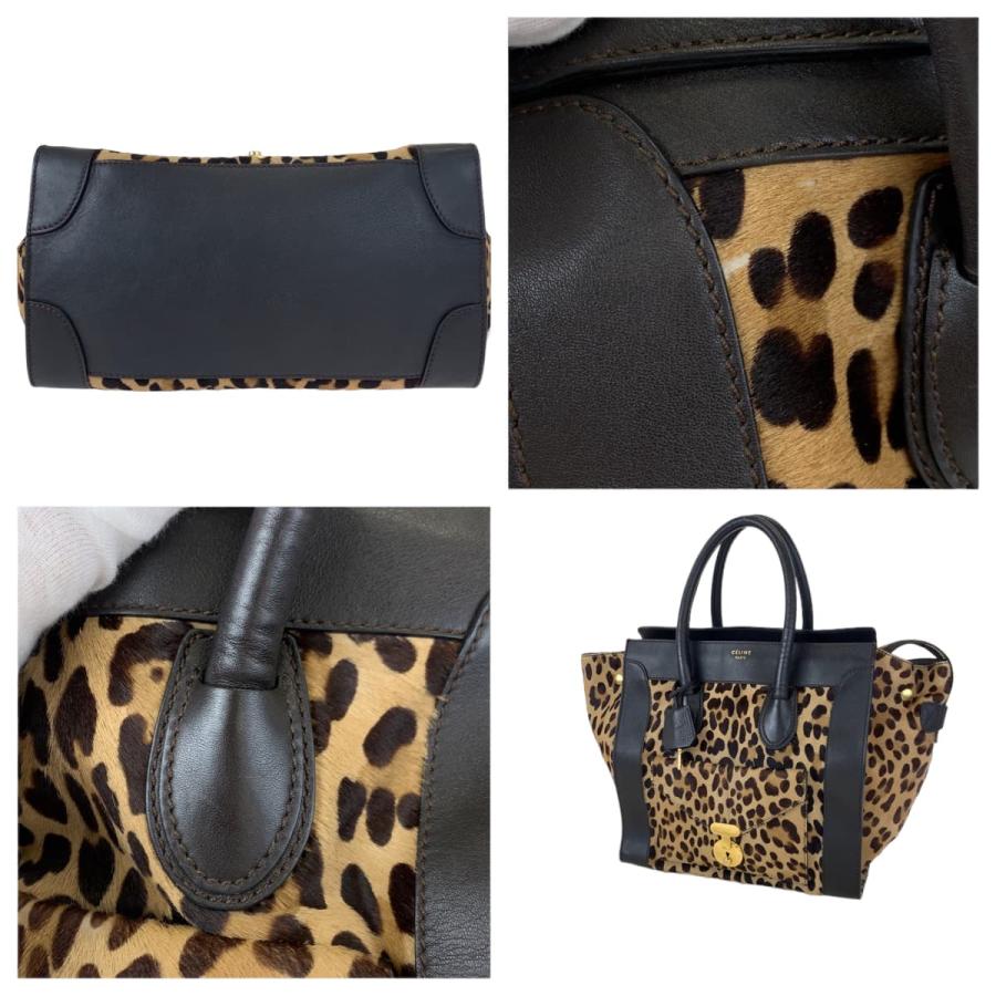 CELINE（セリーヌ） ラゲージ レオパード柄 ヒョウ柄 ブラウン ハラコ