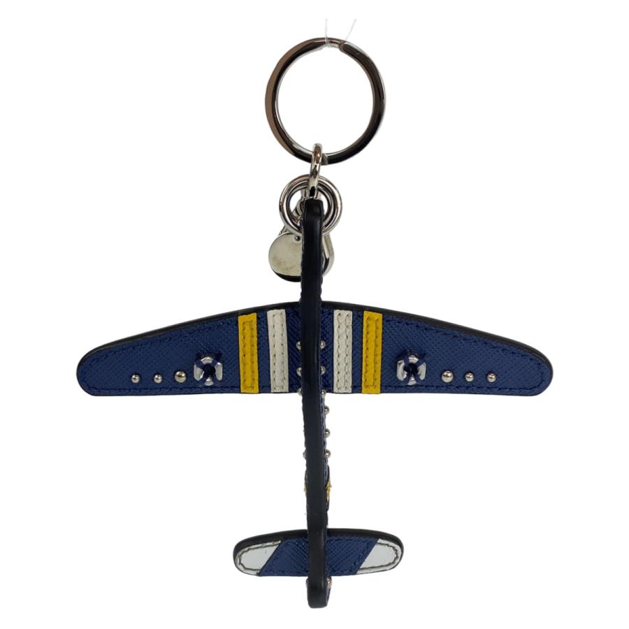 PRADA（プラダ） サフィアーノ ブルー 青 レザー キーホルダー