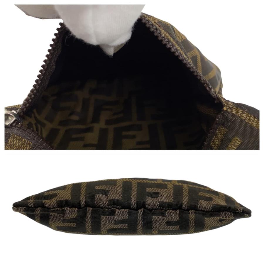 FENDI（フェンディ） 美品 ズッカ ブラウン シルバー金具 キャンバス