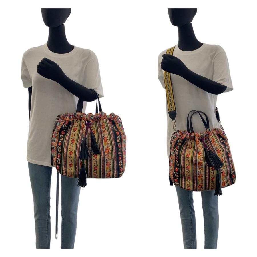 ETRO（エトロ） 美品 フリンジ マルチカラー シルバー金具 ナイロン