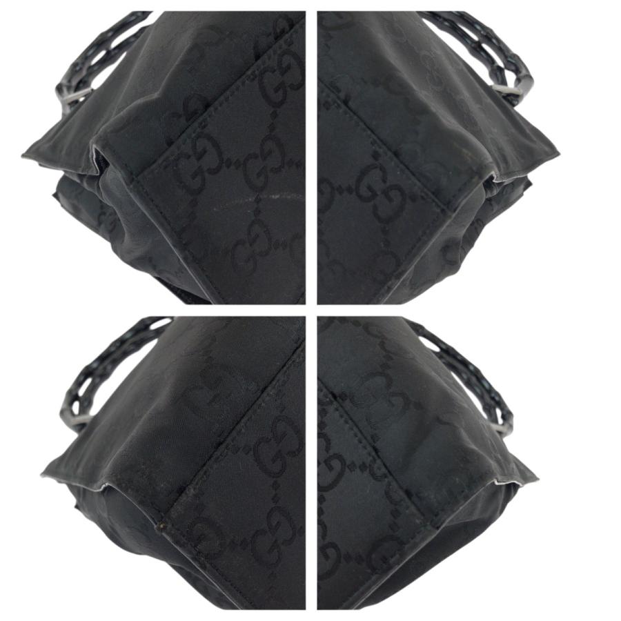 GUCCI（グッチ） バンブー GG柄 ブラック 黒 シルバー金具 ナイロン