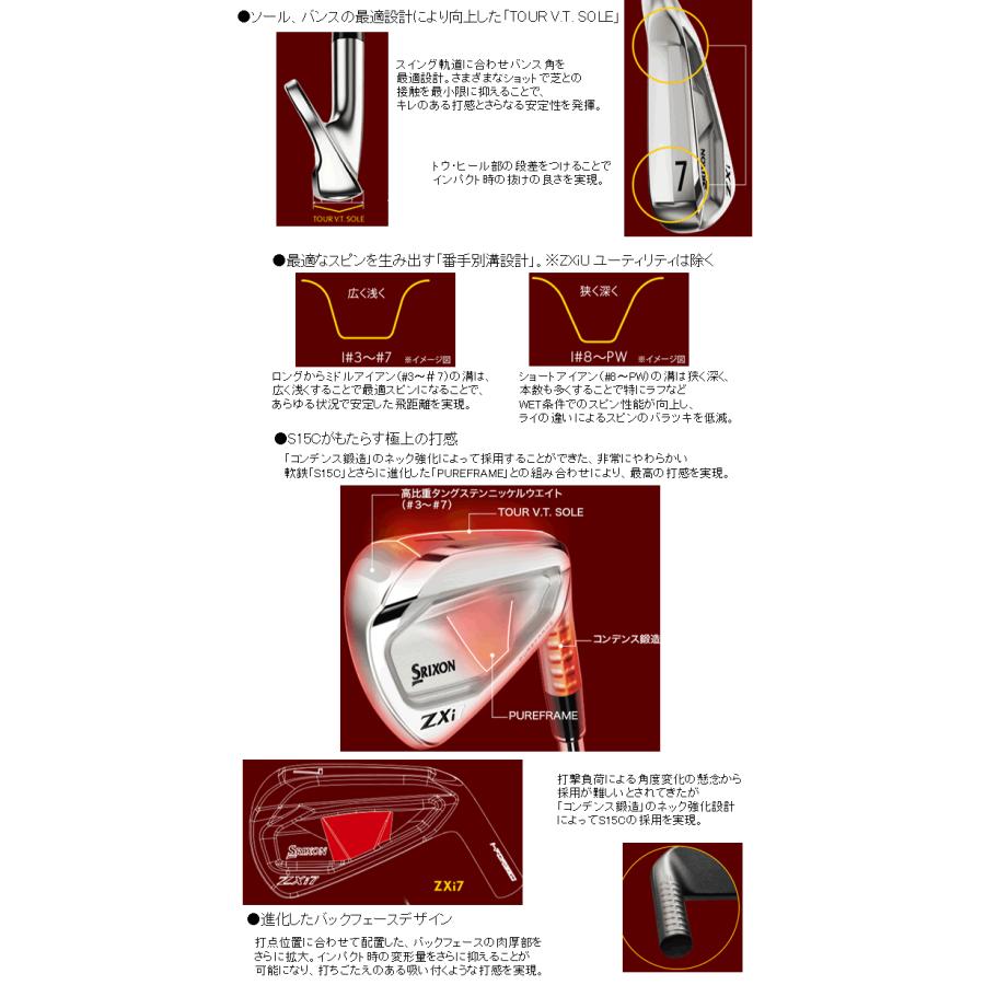 SRIXON スリクソン ZXi-7/Zフォージド2 コンボアイアン 6本(5番〜P 他