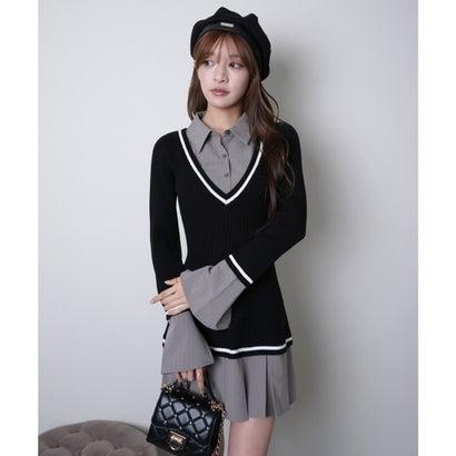 LIP SERVICE（リップサービス） シャツドッキングプリーツワンピース