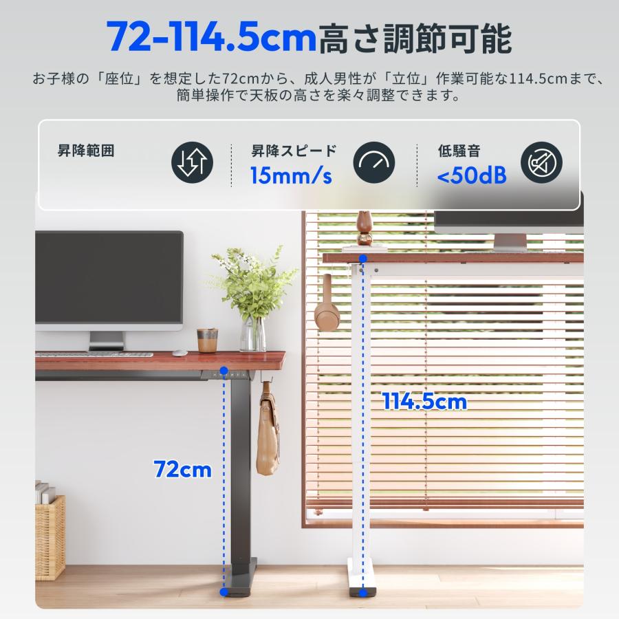 FlexiSpot デスク 100 電動式昇降デスク FlexiSpot EF1 スタンディング