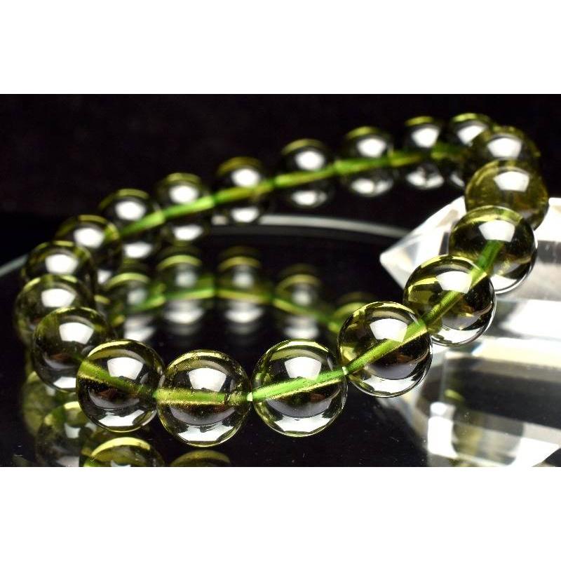 1点物】極上SA級☆入手困難 モルダバイト 10mm ブレスレット _L8387
