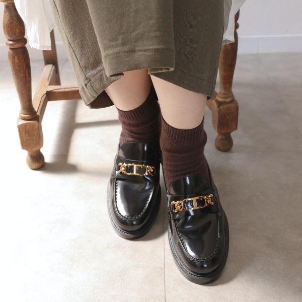 TOD'S（トッズ） TODS T Chain Leather Loafers レザー ローファー