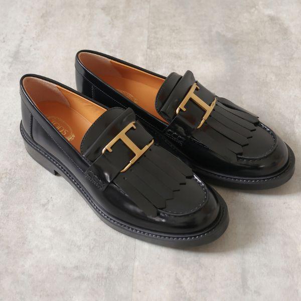 TOD'S（トッズ） TODS T TIMELESS Fringe Leather Loafers レザー