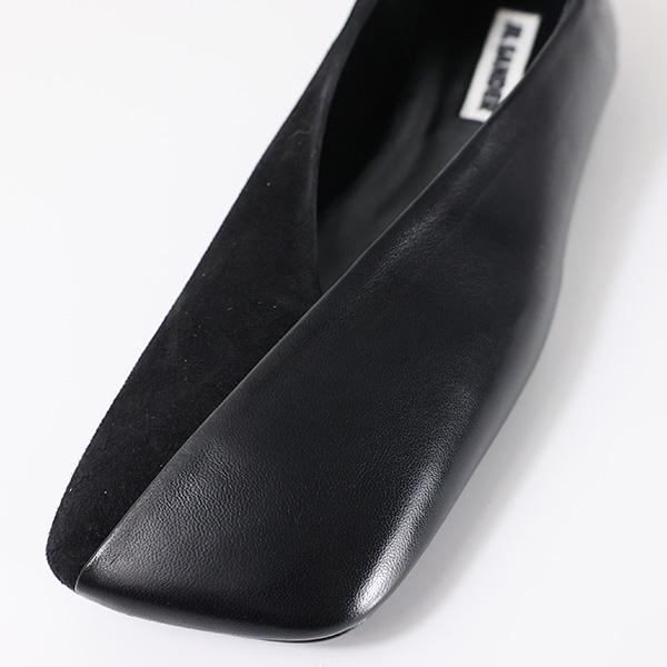 JIL SANDER（ジルサンダー） Square Toe Leather Ballet Shoes