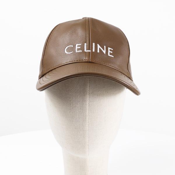 CELINE（セリーヌ） LOGO LEATHER BASEBALL CAP ベースボールキャップ