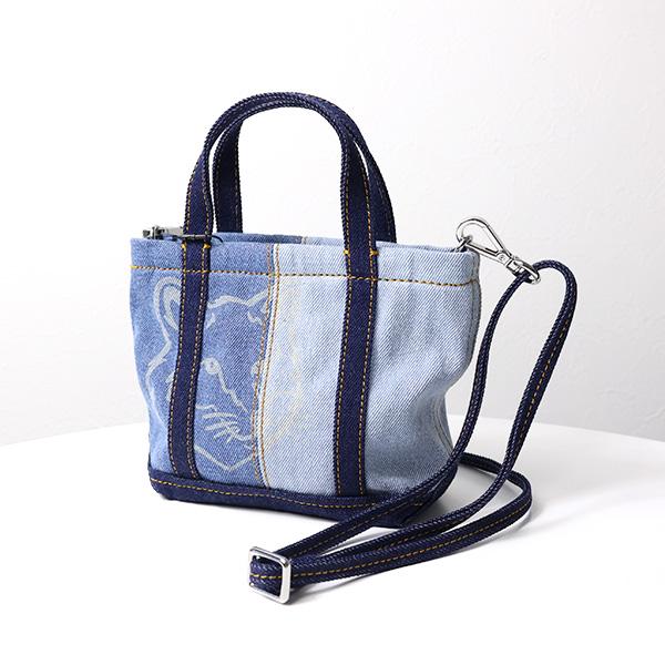 MAISON KITSUNE（メゾン キツネ） Fox Head Mini Denim Tote Bag ミニ