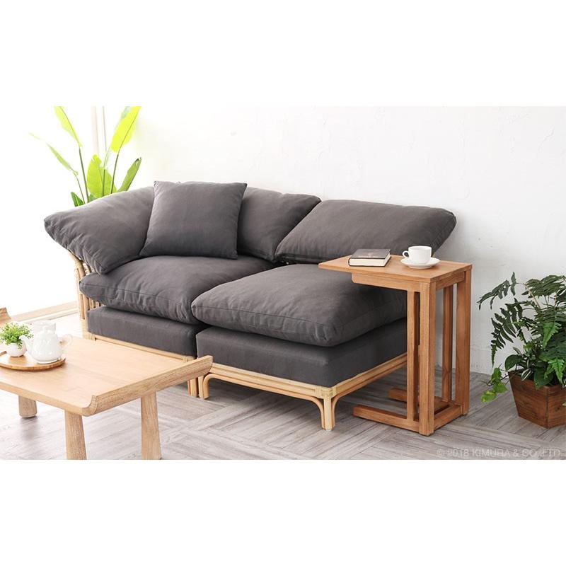 杉無垢材のサイドテーブル S字 5【ハンドメイド家具】 杉無垢材の