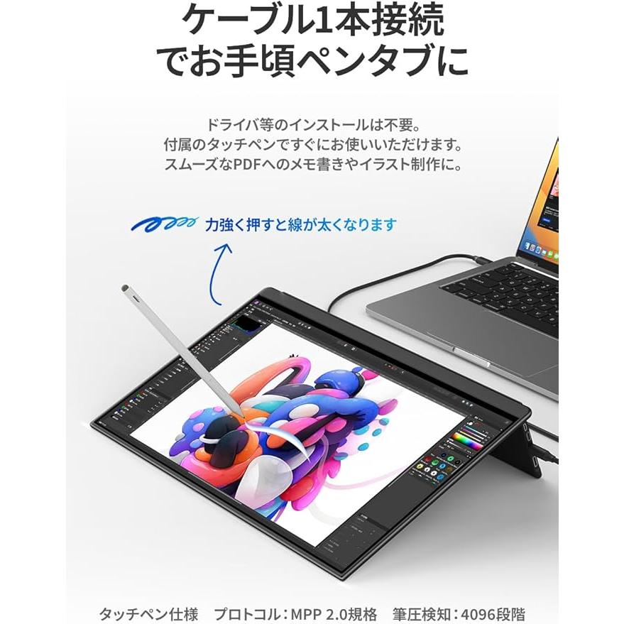 EHOMEWEI 【法人限定商品】モバイルモニター 有機EL LO-133PF 13.3