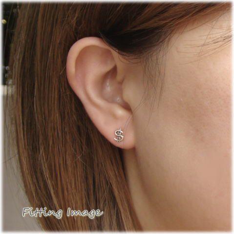 シルバーピアス スタッドピアス ドルマーク ＄ お金 通貨 シルバー925