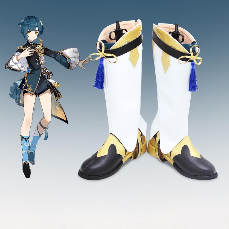 原神 genshin げんしん 行秋 XingQiu コスプレ靴/ブーツ cosplay