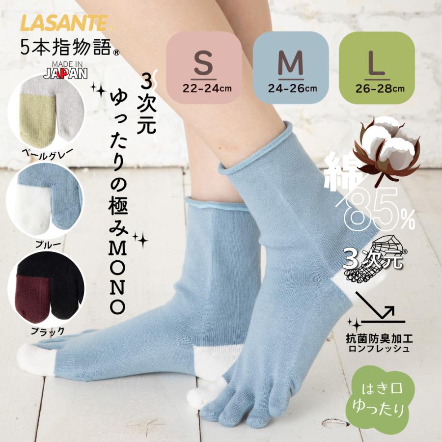 5本指ソックス 22-24cm 24-26cm 26-28cm ホールガーメント クルー