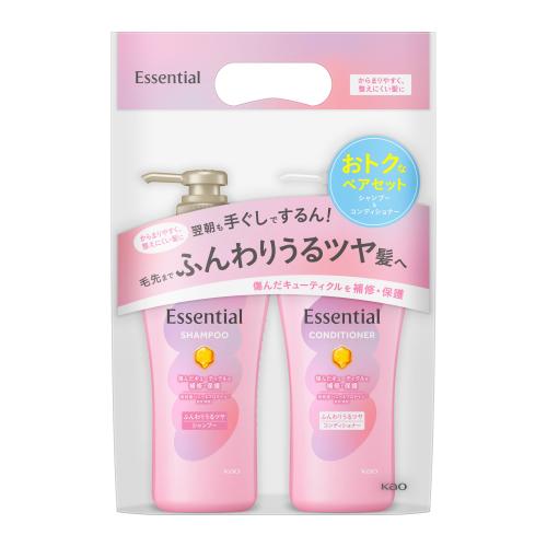エッセンシャル ふんわりうるツヤ シャンプー&コンディショナー ポンプ