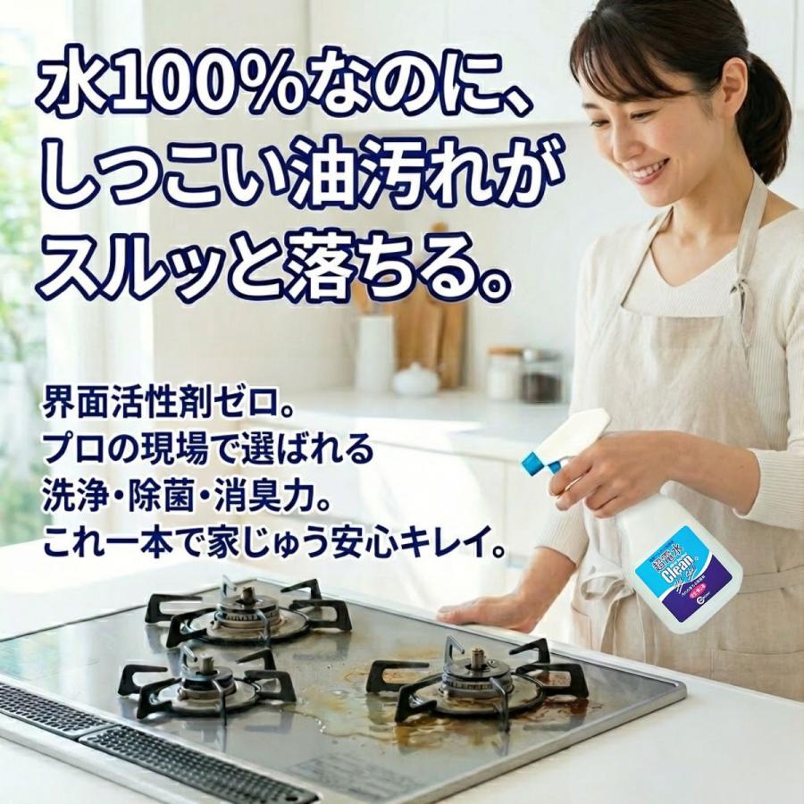 超電水 超電水クリーンシュ シュ Lボトル 500ml 電解水 除菌 洗浄