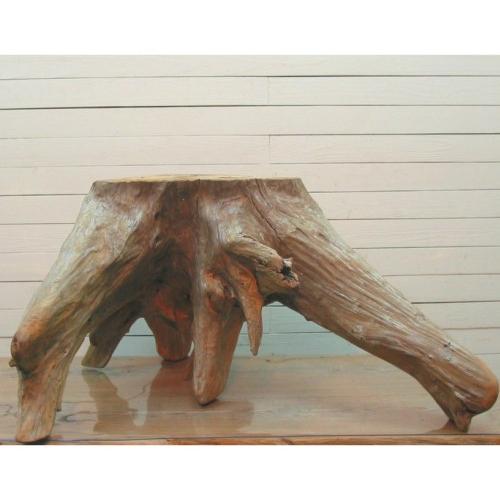 大型ガラステーブル用流木切株 ka71 オリジナル流木インテリア家具